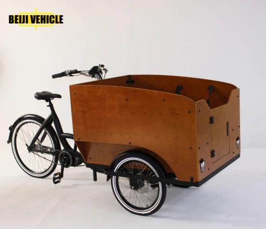 Cargo Bike Kids Europe Stock 3-Rad-Cargo-Bike-Dreirad mit Dämpfer Citybike Familien-Kinderlaufrad