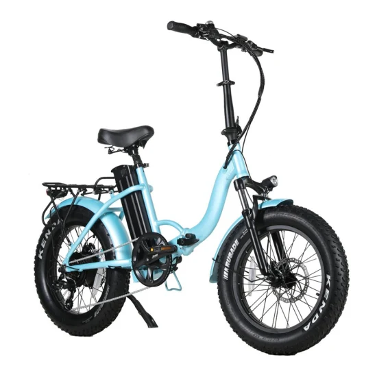 20 Zoll Step-Through Fat Tire faltbares Beach Cruiser Elektro-Citybike mit Lithium-Batterie