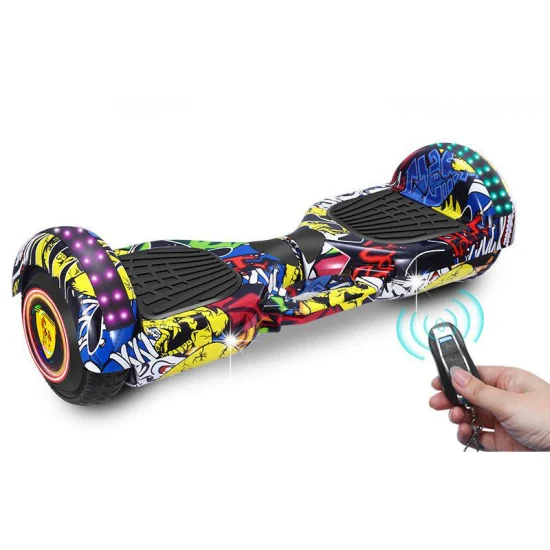 2023 Elektrisches Hoverboard, 6,5-Zoll-LED-Rad, intelligenter selbstausgleichender Roller mit Bluetooth-Lautsprecher, Balance-Roller