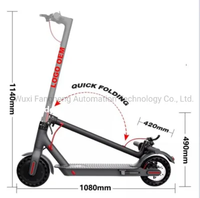 8,5-Zoll-Motor 250 W Kick Folding faltbarer Elektroroller für Erwachsene